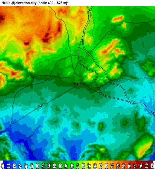 Zoom OUT 2x Hellín, Spain elevation map