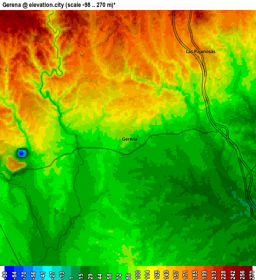 Zoom OUT 2x Gerena, Spain elevation map