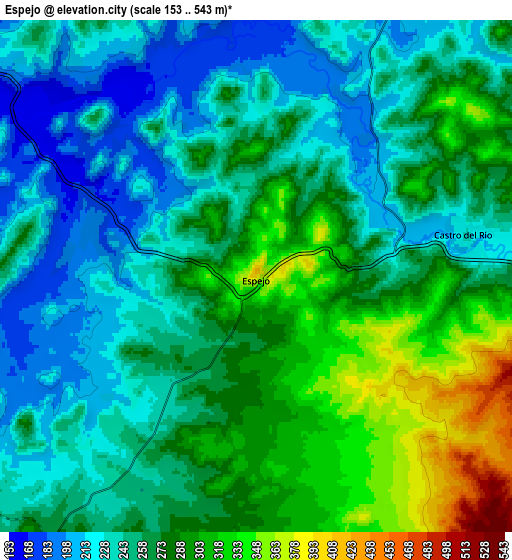 Zoom OUT 2x Espejo, Spain elevation map