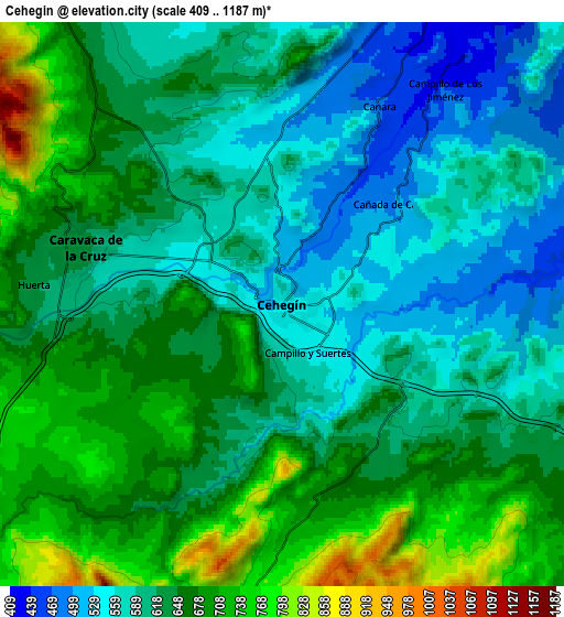 Zoom OUT 2x Cehegín, Spain elevation map