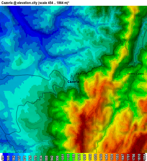 Zoom OUT 2x Cazorla, Spain elevation map