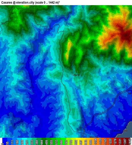 Zoom OUT 2x Casares, Spain elevation map