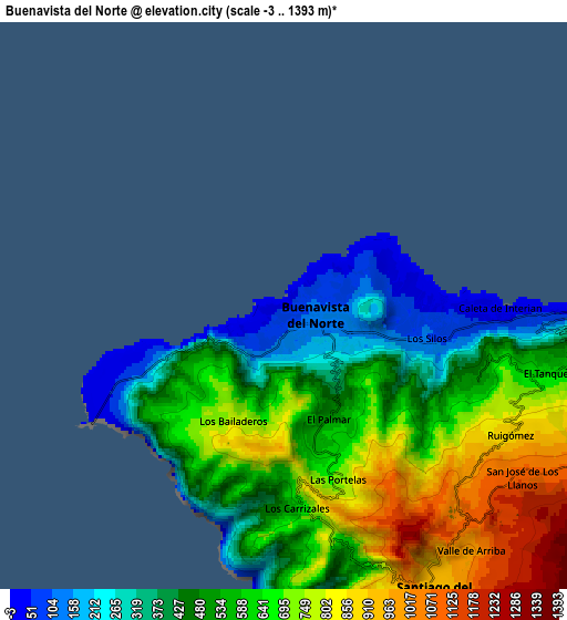Zoom OUT 2x Buenavista del Norte, Spain elevation map