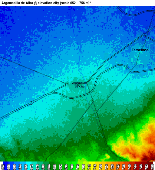 Zoom OUT 2x Argamasilla de Alba, Spain elevation map