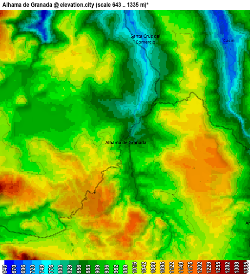 Zoom OUT 2x Alhama de Granada, Spain elevation map