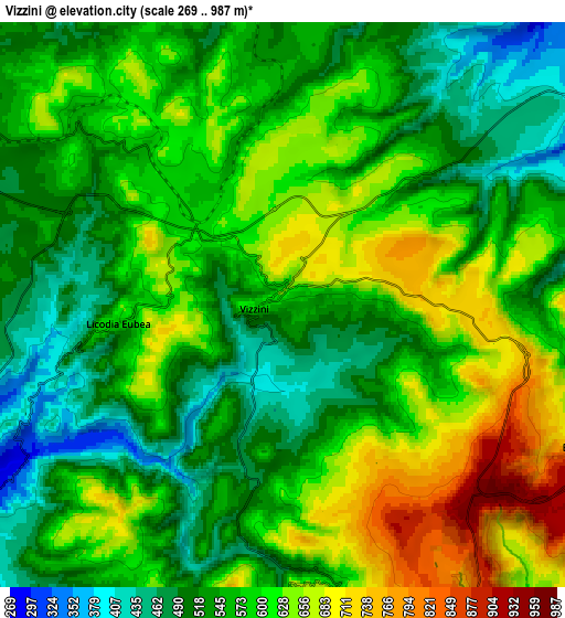Zoom OUT 2x Vizzini, Italy elevation map