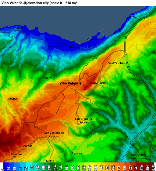 Zoom OUT 2x Vibo Valentia, Italy elevation map