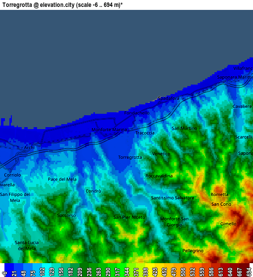 Zoom OUT 2x Torregrotta, Italy elevation map