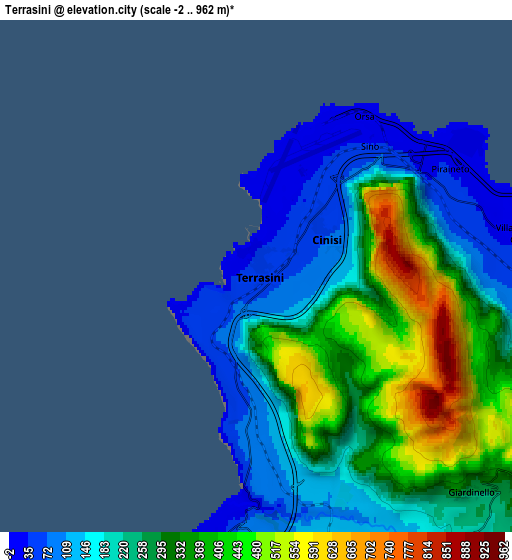 Zoom OUT 2x Terrasini, Italy elevation map