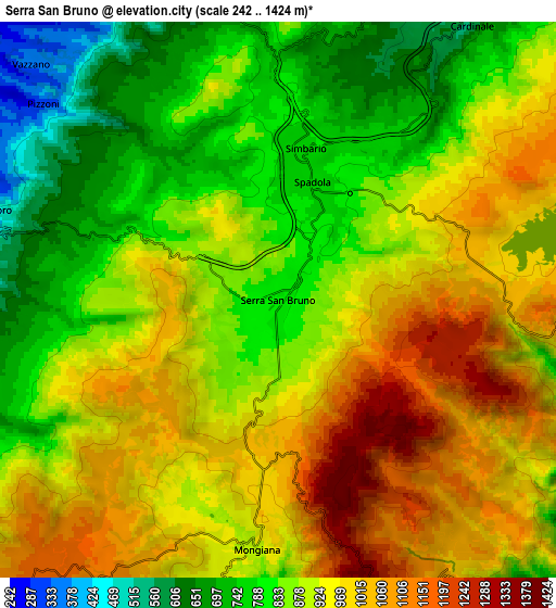 Zoom OUT 2x Serra San Bruno, Italy elevation map