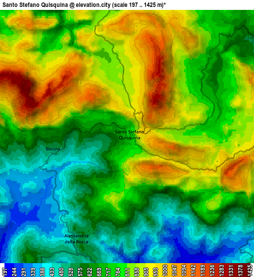 Zoom OUT 2x Santo Stefano Quisquina, Italy elevation map