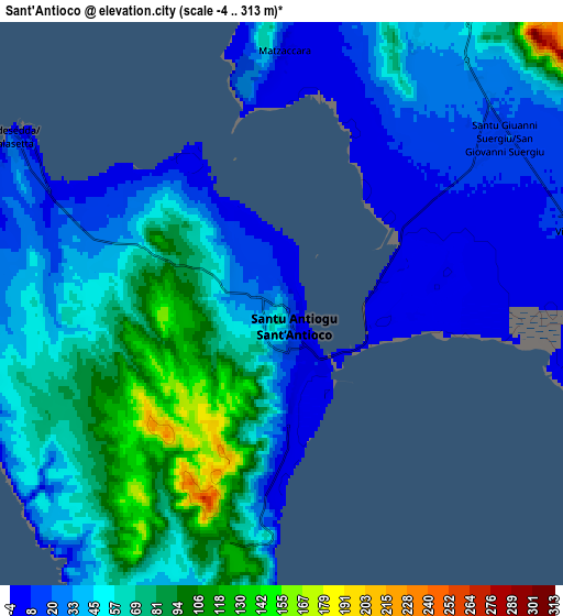 Zoom OUT 2x Sant'Antioco, Italy elevation map