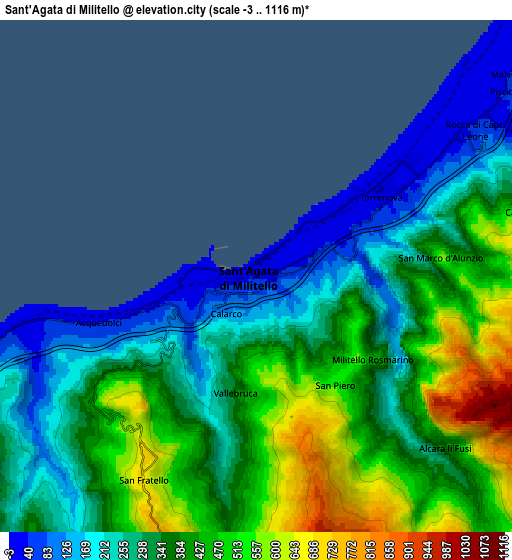 Zoom OUT 2x Sant'Agata di Militello, Italy elevation map