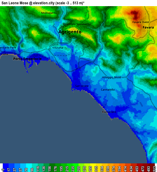 Zoom OUT 2x San Leone Mosè, Italy elevation map