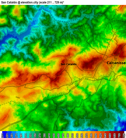 Zoom OUT 2x San Cataldo, Italy elevation map