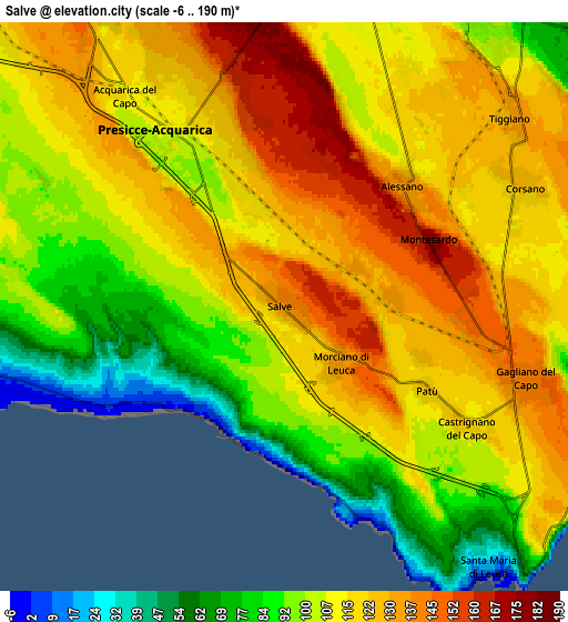 Zoom OUT 2x Salve, Italy elevation map