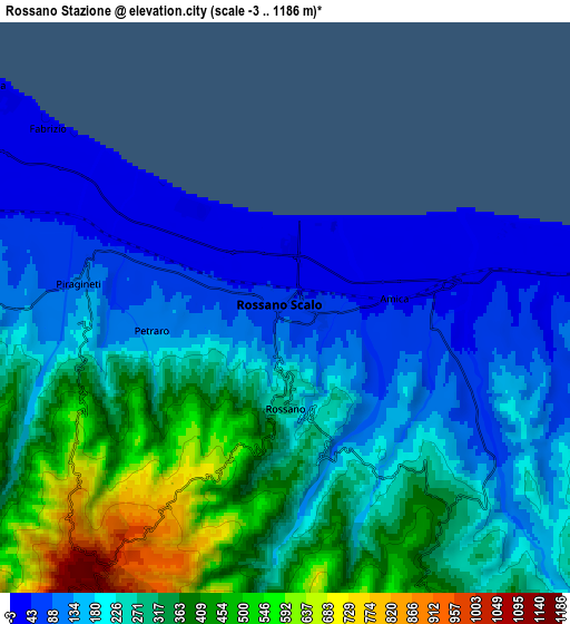 Zoom OUT 2x Rossano Stazione, Italy elevation map