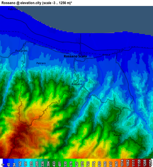 Zoom OUT 2x Rossano, Italy elevation map