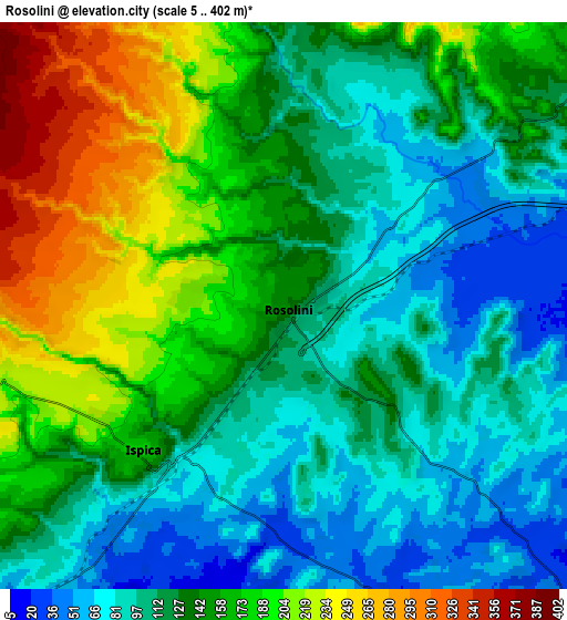 Zoom OUT 2x Rosolini, Italy elevation map