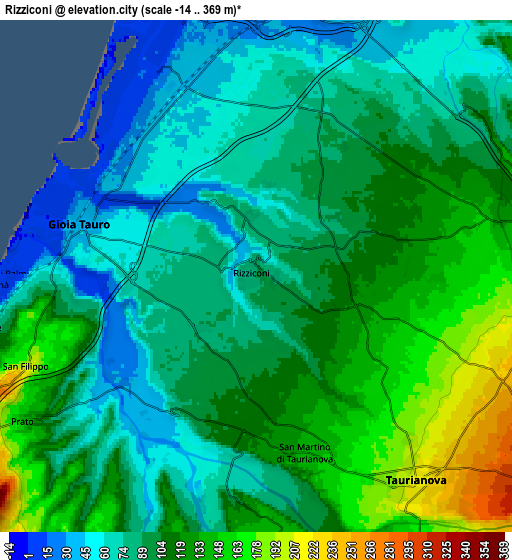 Zoom OUT 2x Rizziconi, Italy elevation map