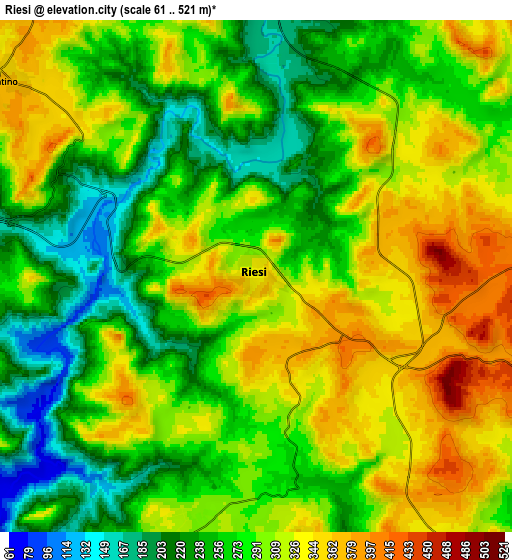 Zoom OUT 2x Riesi, Italy elevation map