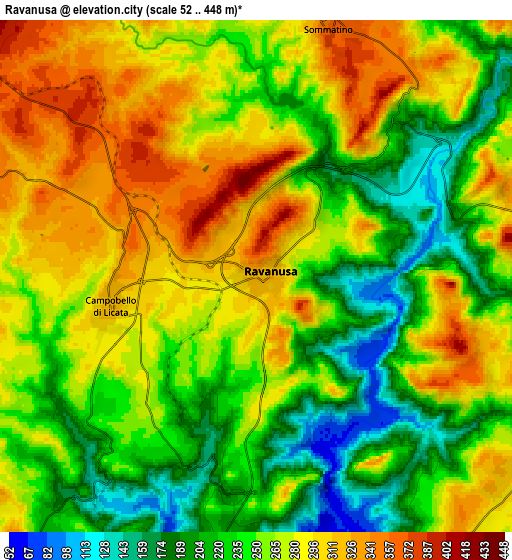 Zoom OUT 2x Ravanusa, Italy elevation map
