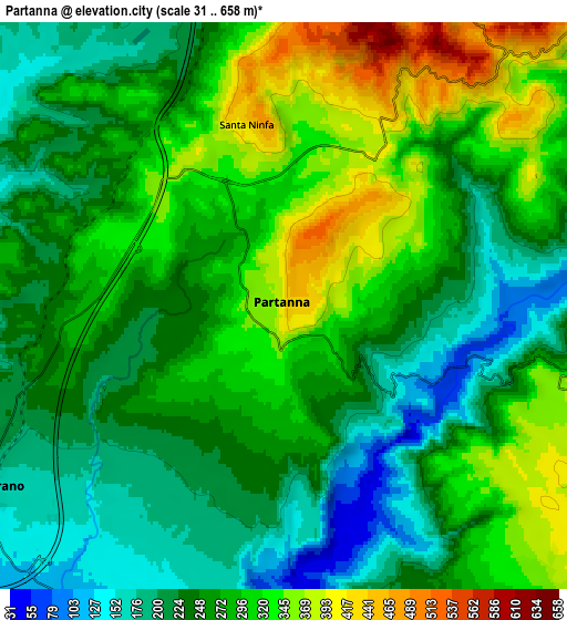 Zoom OUT 2x Partanna, Italy elevation map