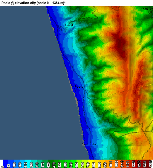 Zoom OUT 2x Paola, Italy elevation map