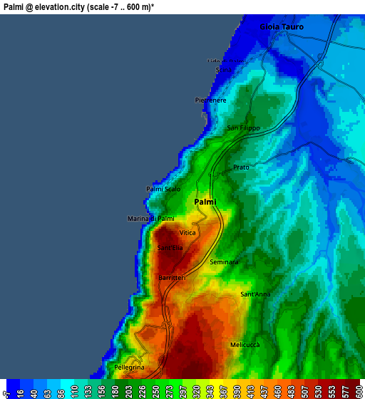 Zoom OUT 2x Palmi, Italy elevation map