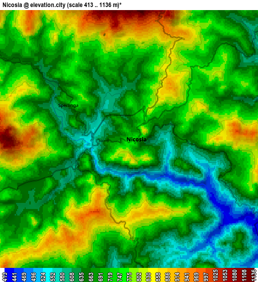Zoom OUT 2x Nicosia, Italy elevation map