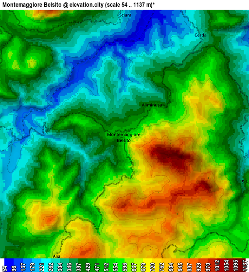 Zoom OUT 2x Montemaggiore Belsito, Italy elevation map