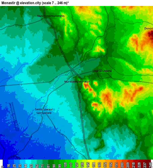 Zoom OUT 2x Monastir, Italy elevation map