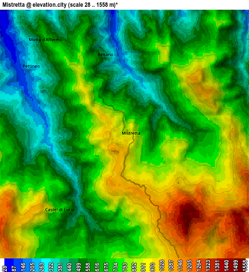 Zoom OUT 2x Mistretta, Italy elevation map