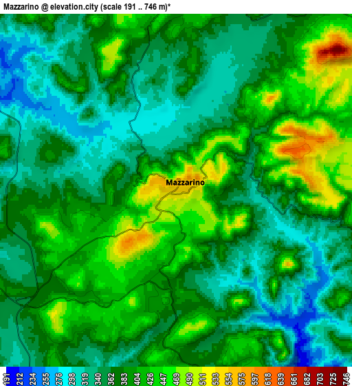 Zoom OUT 2x Mazzarino, Italy elevation map