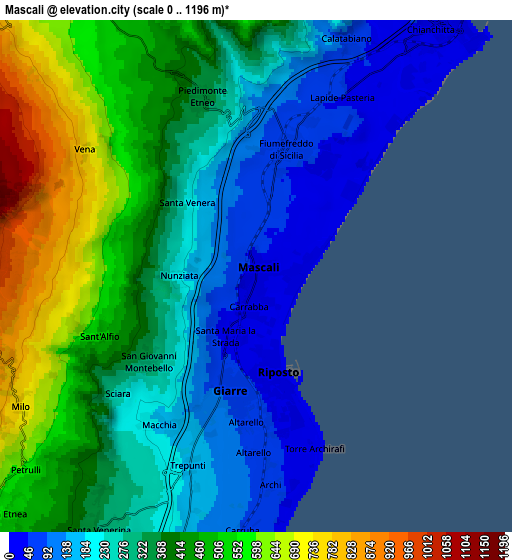 Zoom OUT 2x Mascali, Italy elevation map