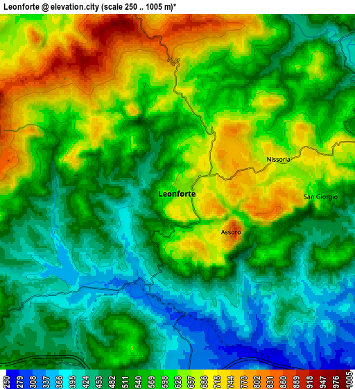 Zoom OUT 2x Leonforte, Italy elevation map