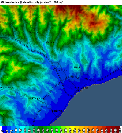 Zoom OUT 2x Gioiosa Ionica, Italy elevation map