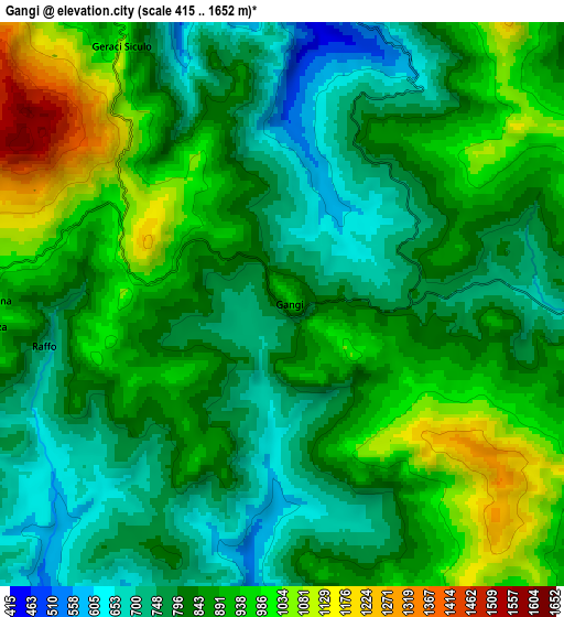 Zoom OUT 2x Gangi, Italy elevation map