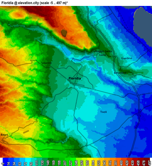 Zoom OUT 2x Floridia, Italy elevation map