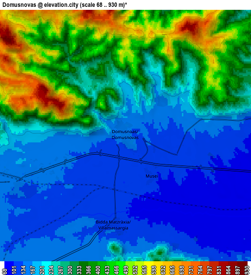 Zoom OUT 2x Domusnovas, Italy elevation map