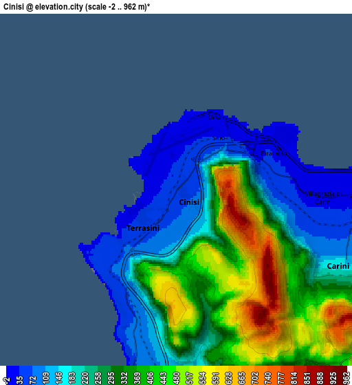 Zoom OUT 2x Cinisi, Italy elevation map