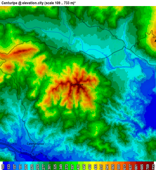 Zoom OUT 2x Centuripe, Italy elevation map