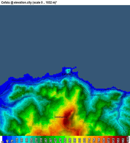 Zoom OUT 2x Cefalù, Italy elevation map