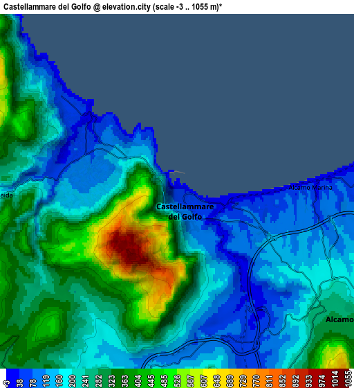 Zoom OUT 2x Castellammare del Golfo, Italy elevation map