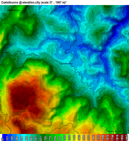 Zoom OUT 2x Castelbuono, Italy elevation map