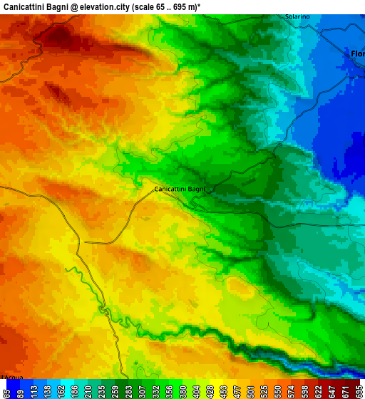 Zoom OUT 2x Canicattini Bagni, Italy elevation map