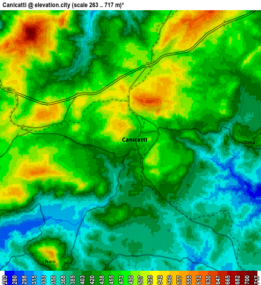 Zoom OUT 2x Canicattì, Italy elevation map