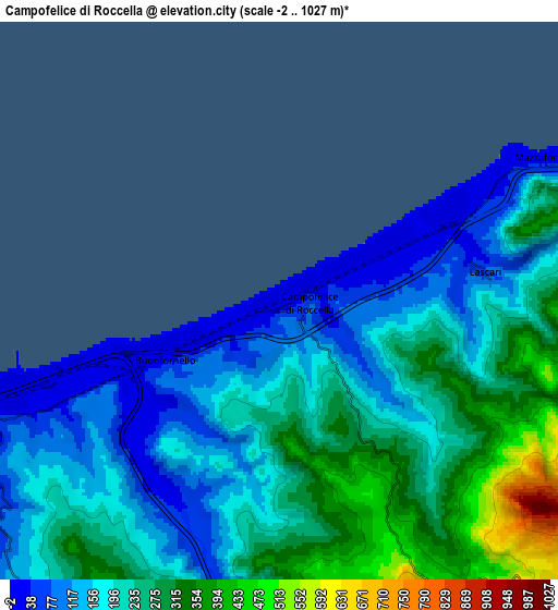 Zoom OUT 2x Campofelice di Roccella, Italy elevation map