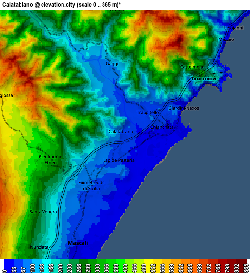 Zoom OUT 2x Calatabiano, Italy elevation map