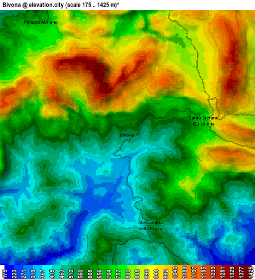 Zoom OUT 2x Bivona, Italy elevation map